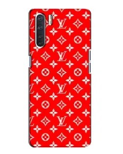 Чехол для OPPO A91 с картинкой «Яркий паттерн LV»