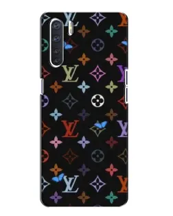 Чехол для OPPO A91 с картинкой «Цветная монограмма LV»