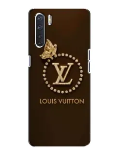 Чехол для OPPO A91 с картинкой «LV — золотая печать»