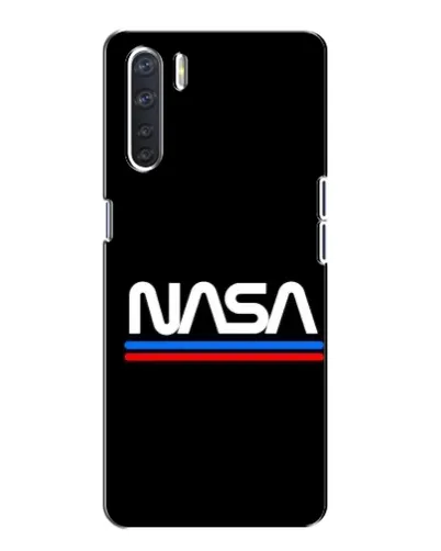 Чехол для OPPO A91 с картинкой «NASA — классика Red Blue» Чехол для OPPO A91 с картинкой «NASA — классика Red Blue»