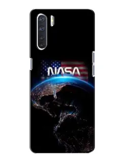 Чехол для OPPO A91 с картинкой «Земля из космоса NASA»