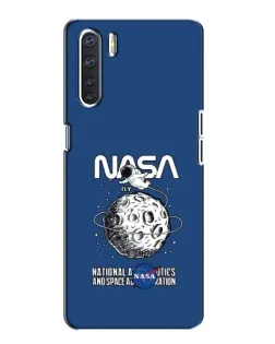 Чехол для OPPO A91 с картинкой «NASA — лунная миссия»