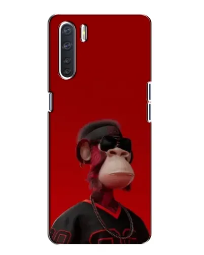 Чехол для OPPO A91 с картинкой «Bored Ape в красном» Чехол для OPPO A91 с картинкой «Bored Ape в красном»