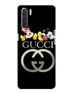 Чехол для OPPO A91 с картинкой «Gucci — герои Disney»