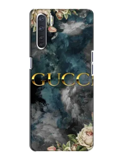 Чехол для OPPO A91 с картинкой «Абстрактные цветы Gucci»
