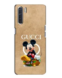 Чехол для OPPO A91 с картинкой «Микки Маус Gucci — крафт»
