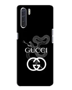 Чехол для OPPO A91 с картинкой «Gucci — серебряная змея»