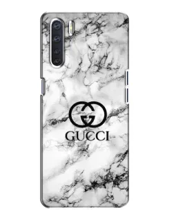 Чехол для OPPO A91 с картинкой «Gucci — мраморный шик»