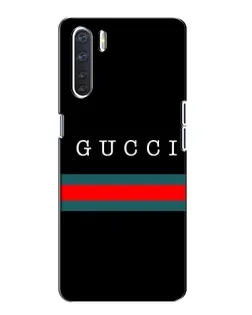 Чехол для OPPO A91 с картинкой «Gucci — красный пояс»