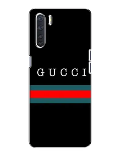Чехол для OPPO A91 с картинкой «Gucci — красный пояс»