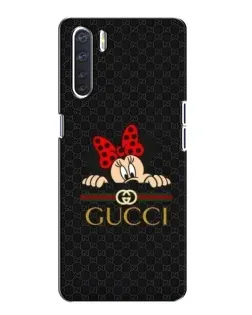 Чехол для OPPO A91 с картинкой «Минни Маус Gucci — черный»
