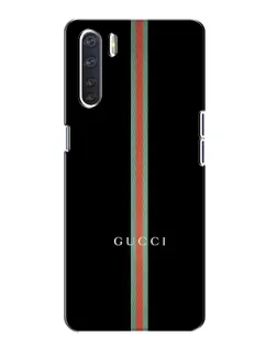 Чехол для OPPO A91 с картинкой «Gucci — строгая линия»