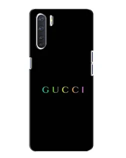 Чехол для OPPO A91 с картинкой «Gucci — неоновый минимализм»