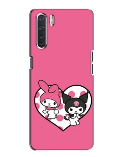 Чехол для OPPO A91 с картинкой «Kuromi и My Melody»