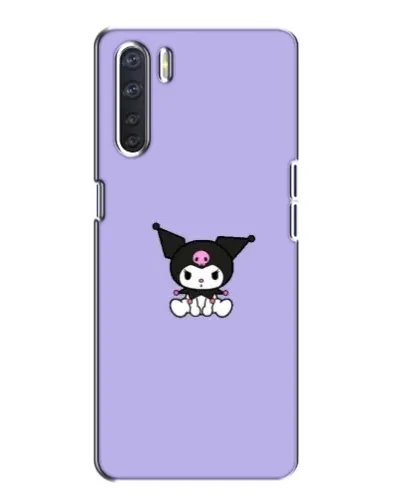 Чехол для OPPO A91 с картинкой «Kuromi — фиолетовый минимализм»