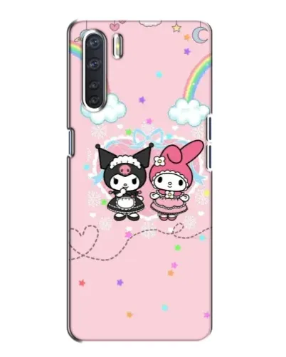 Чехол для OPPO A91 с картинкой «My Melody и Kuromi»