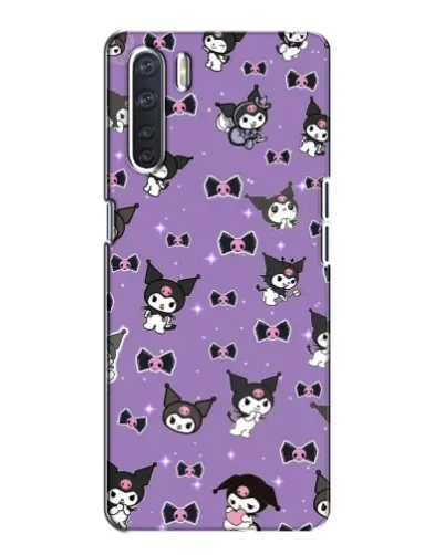 Чехол для OPPO A91 с картинкой «Kuromi — паттерн»