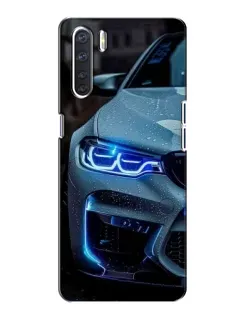 Чохол для OPPO A91 з картинкою «Погляд BMW з синіми фарами» Чохол для OPPO A91 з картинкою «Погляд BMW з синіми фарами»