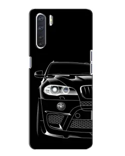 Чохол для OPPO A91 з картинкою «Темний силует BMW»