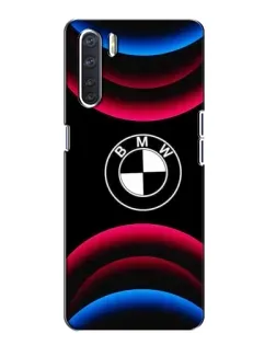 Чохол для OPPO A91 з картинкою «Логотип BMW та неонові дуги»