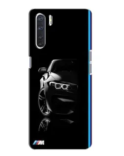 Чохол для OPPO A91 з картинкою «Силует BMW в темряві»