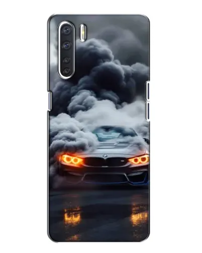 Чохол для OPPO A91 з картинкою «BMW у диму» Чохол для OPPO A91 з картинкою «BMW у диму»