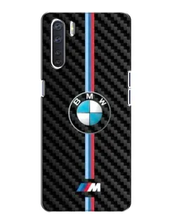 Чохол для OPPO A91 з картинкою «Емблема BMW та карбон»