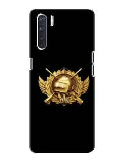 Чохол для OPPO A91 з картинкою «PUBG — помаранчевий градієнт»