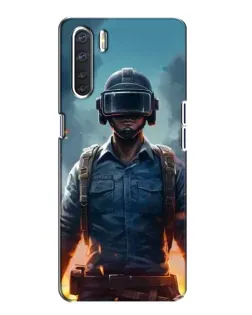 Чохол для OPPO A91 з картинкою «PUBG — реалістичний герой»