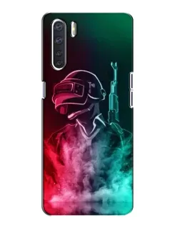Чохол для OPPO A91 з картинкою «PUBG — вогняний воїн»