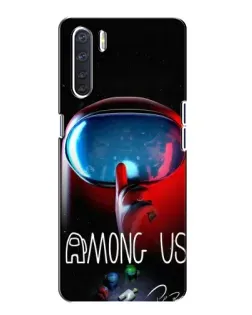 Чохол для OPPO A91 з картинкою «Червоний імпостер — макро»