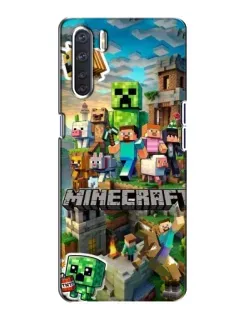Чохол для OPPO A91 з картинкою «Замок Minecraft»