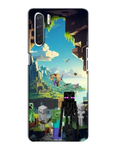 Чохол для OPPO A91 з картинкою «Ендермен у лісі»