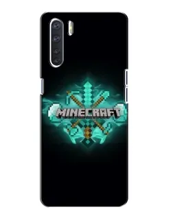 Чохол для OPPO A91 з картинкою «Minecraft Diamond лого»