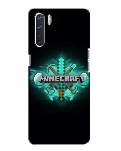 Чохол для OPPO A91 з картинкою «Minecraft Diamond лого»