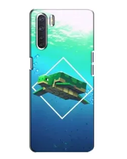 Чохол для OPPO A91 з картинкою «Черепаха Minecraft»