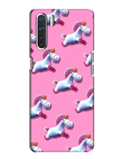 Чехол для OPPO A91 с картинкой «Единороги на розовом» Чехол для OPPO A91 с картинкой «Единороги на розовом»