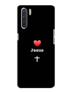 Чохол для OPPO A91 з картинкою «Серце - Jesus»