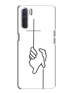 Чохол для OPPO A91 з картинкою «Рука тримає»