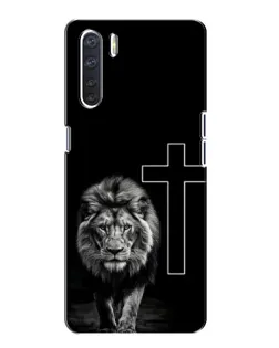 Чохол для OPPO A91 з картинкою «Лев та Хрест»