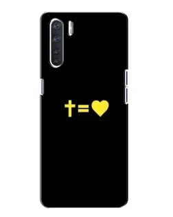 Чохол для OPPO A91 з картинкою «Серце та Хрест»