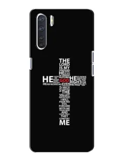 Чехол для OPPO A91 с картинкой «Текстовый крест»