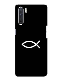Чехол для OPPO A91 с картинкой «Символ рыбы Jesus»