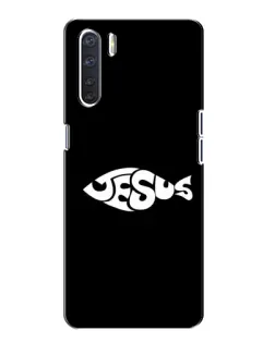 Чехол для OPPO A91 с картинкой «Рыба Jesus»
