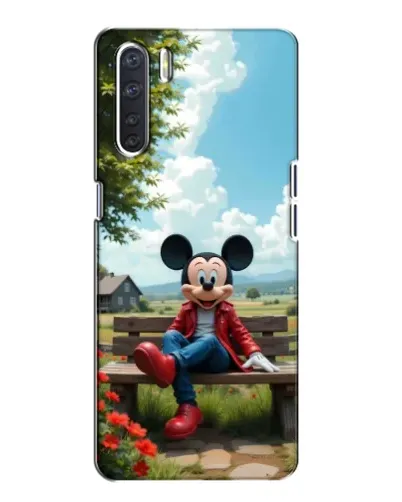 Чохол для OPPO A91 з картинкою «Міккі на лавці»
