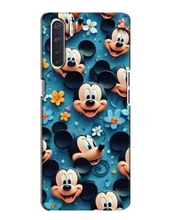 Чохол для OPPO A91 з картинкою «Паттерн Міккі та Мінні»