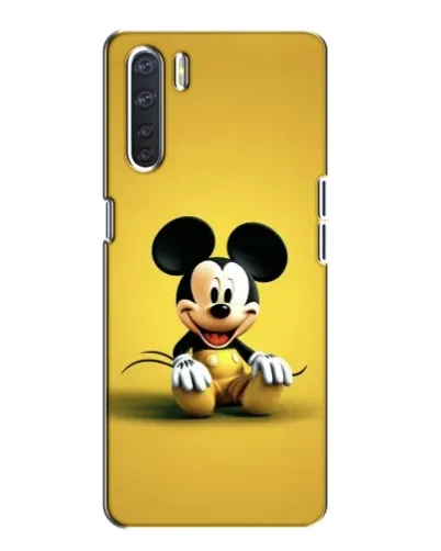 Чохол для OPPO A91 з картинкою «Міккі на жовтому»