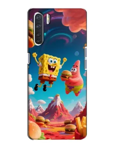 Чехол для OPPO A91 с картинкой «Космический фастфуд»
