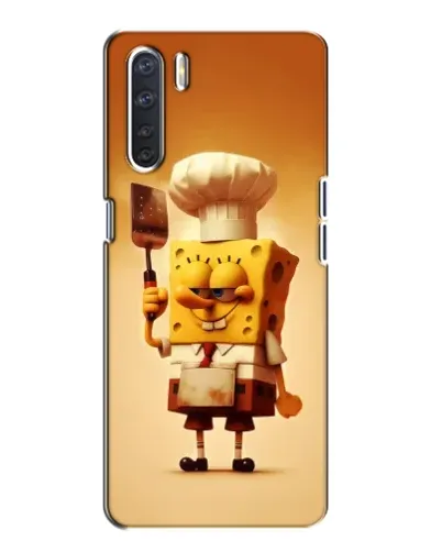 Чехол для OPPO A91 с картинкой «Губка Боб повар»