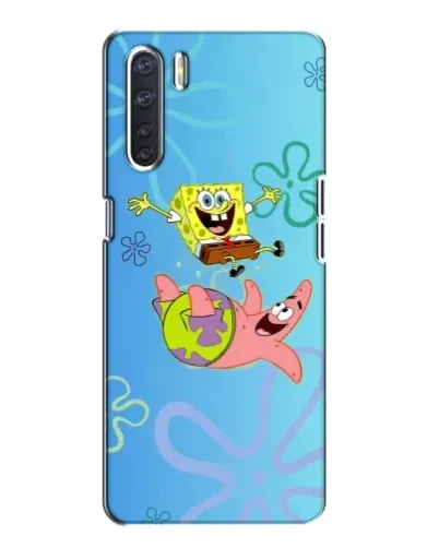 Чехол для OPPO A91 с картинкой «Спанч Боб и Патрик»
